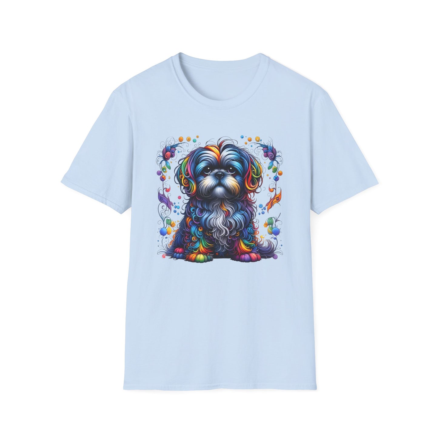 Colorful Shih Tzu Unisex Graphic T-Shirt