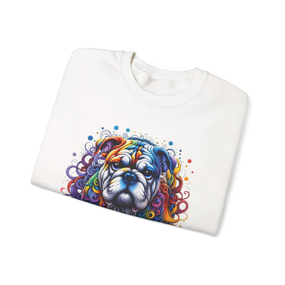 Colorful Bulldog Unisex Crewneck Sweatshirt