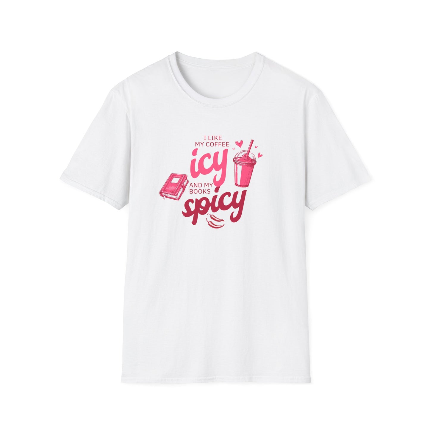 Icy Coffee & Spicy Book Lover Unisex T-Shirt