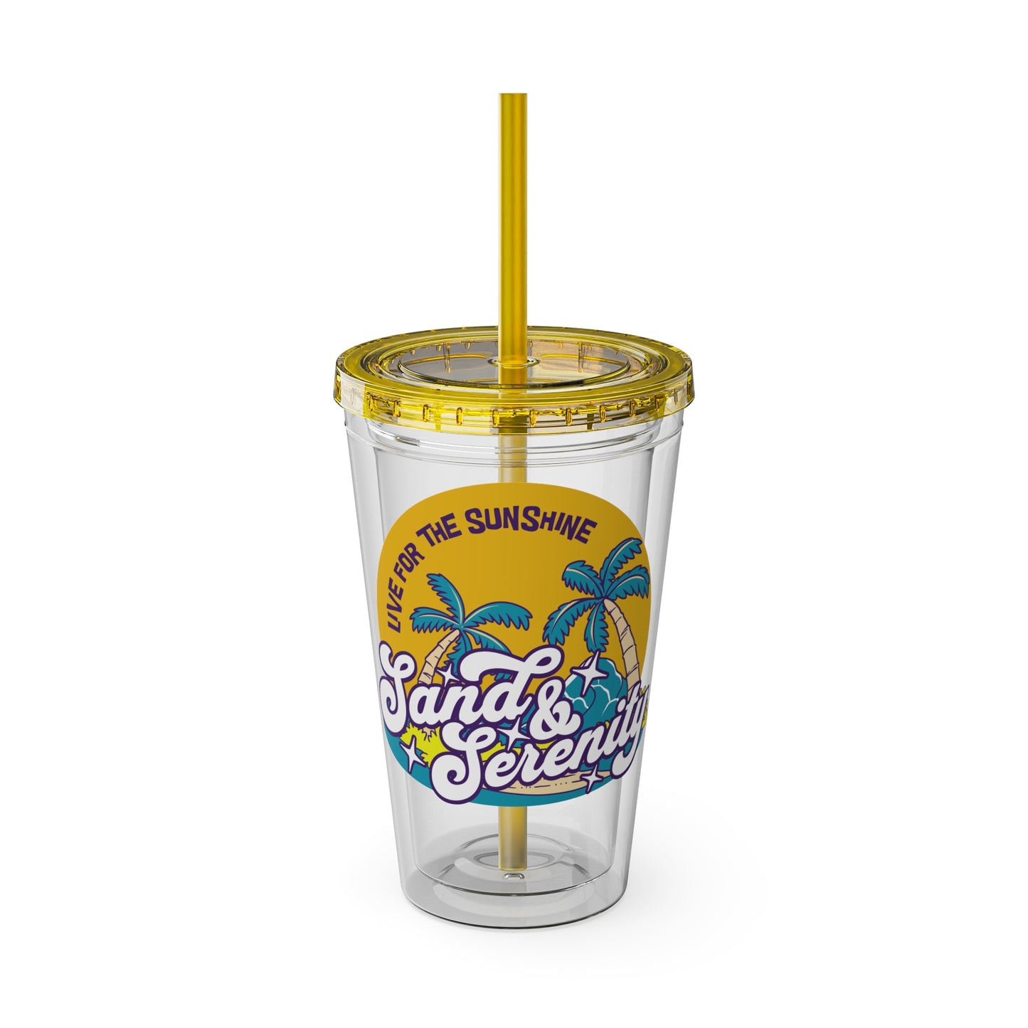 Live for the Sunshine 16oz Insulated Tumbler with Straw