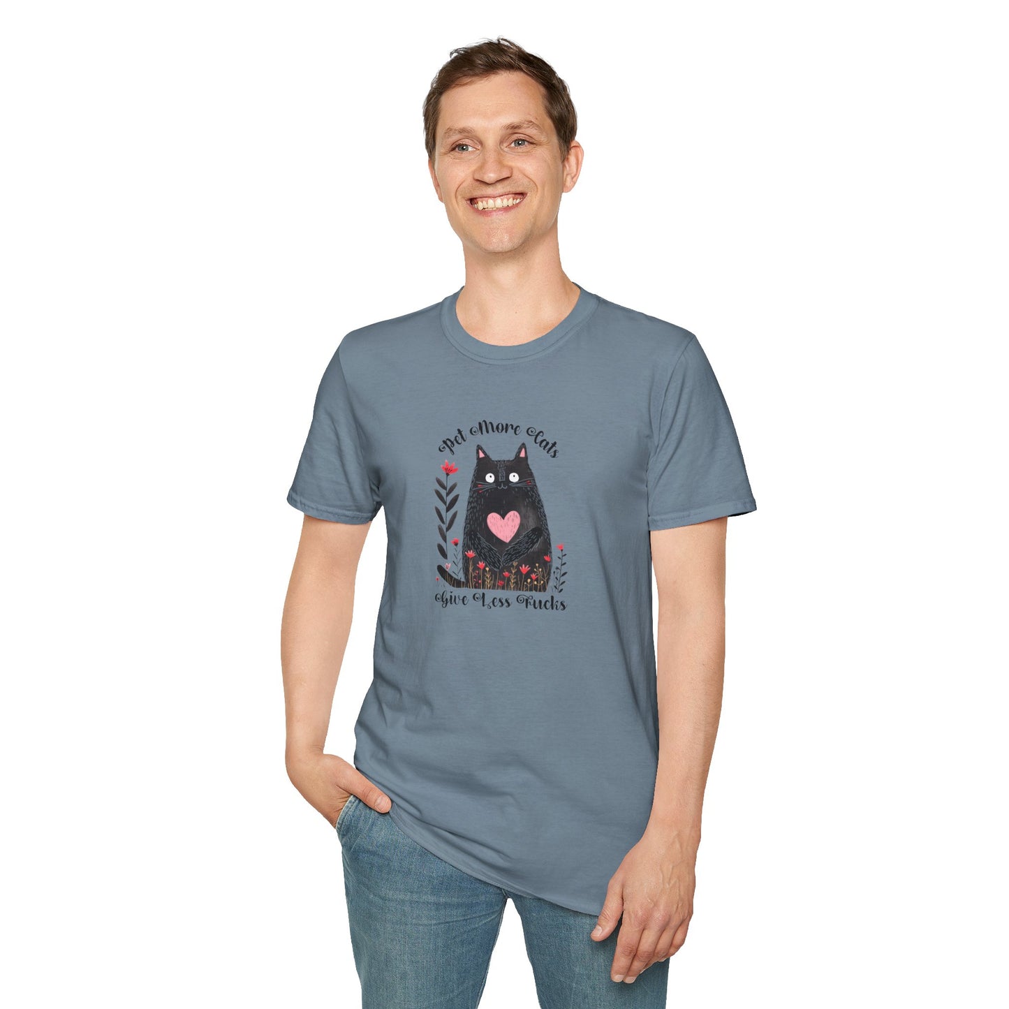 Pet More Cats Give Less F*cks Unisex T-Shirt