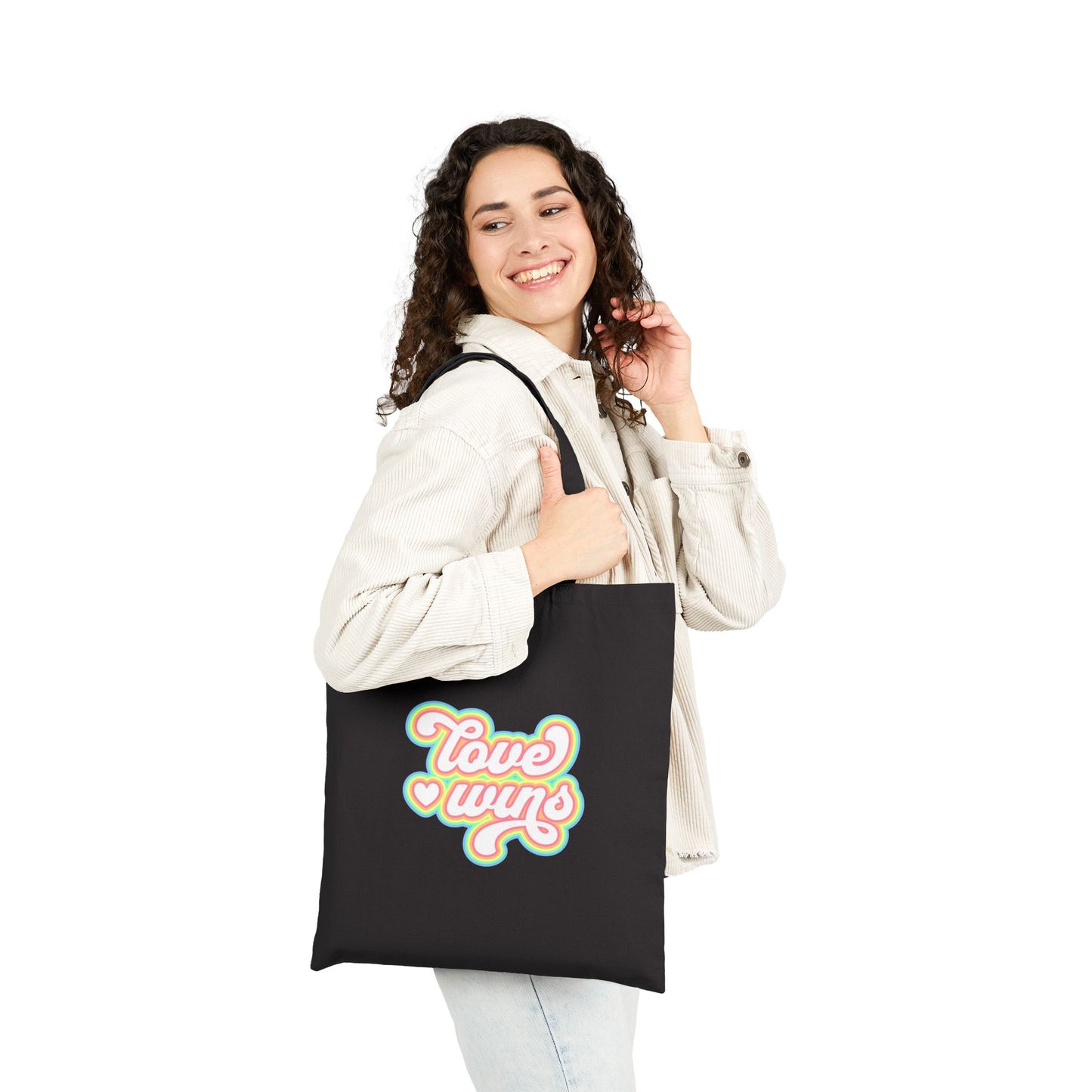 Love Wins Cotton Canvas Tote Bag
