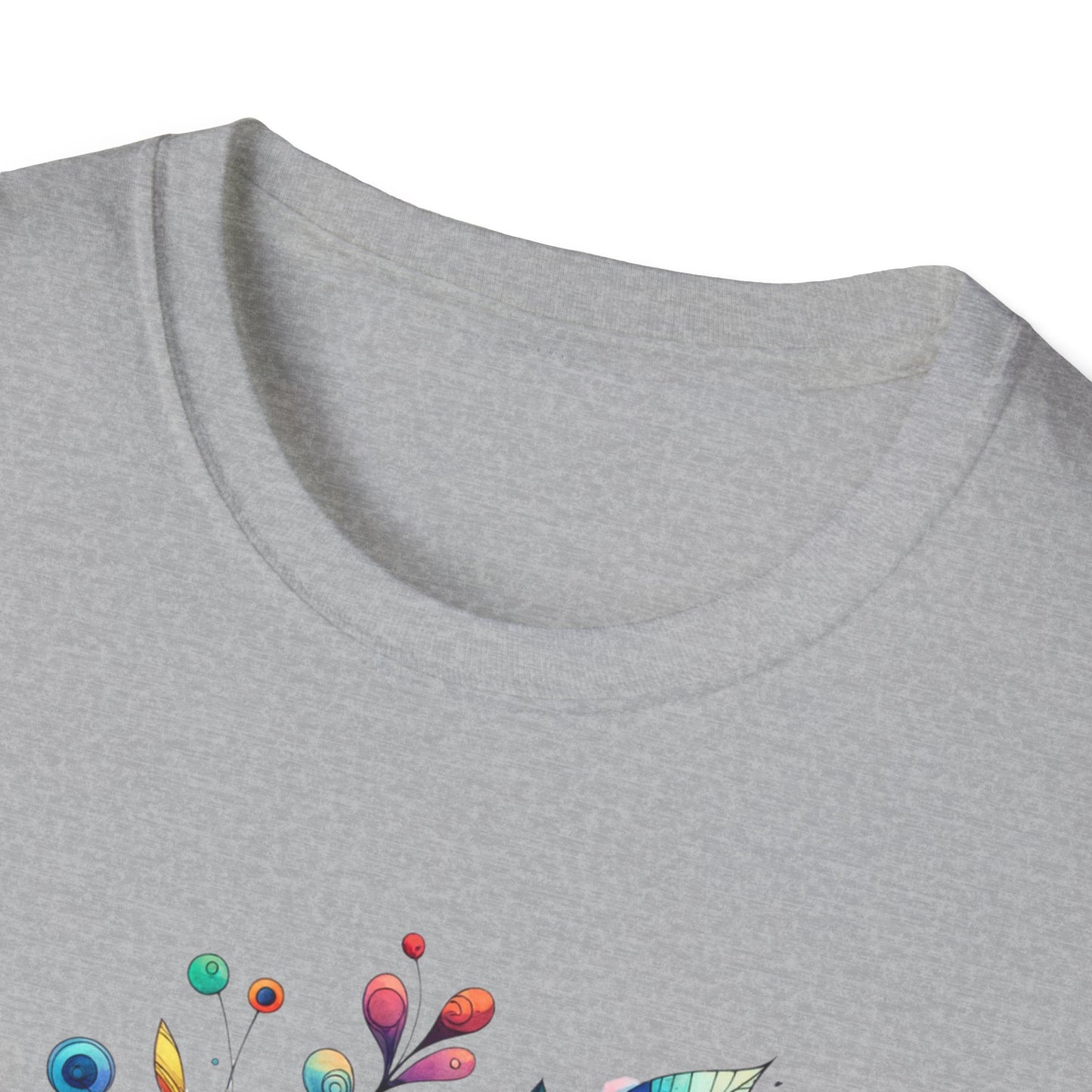 Rainbow Floral Explosion Unisex Graphic T-Shirt