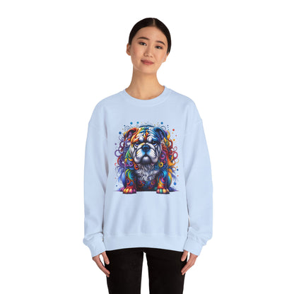 Colorful Bulldog Unisex Crewneck Sweatshirt