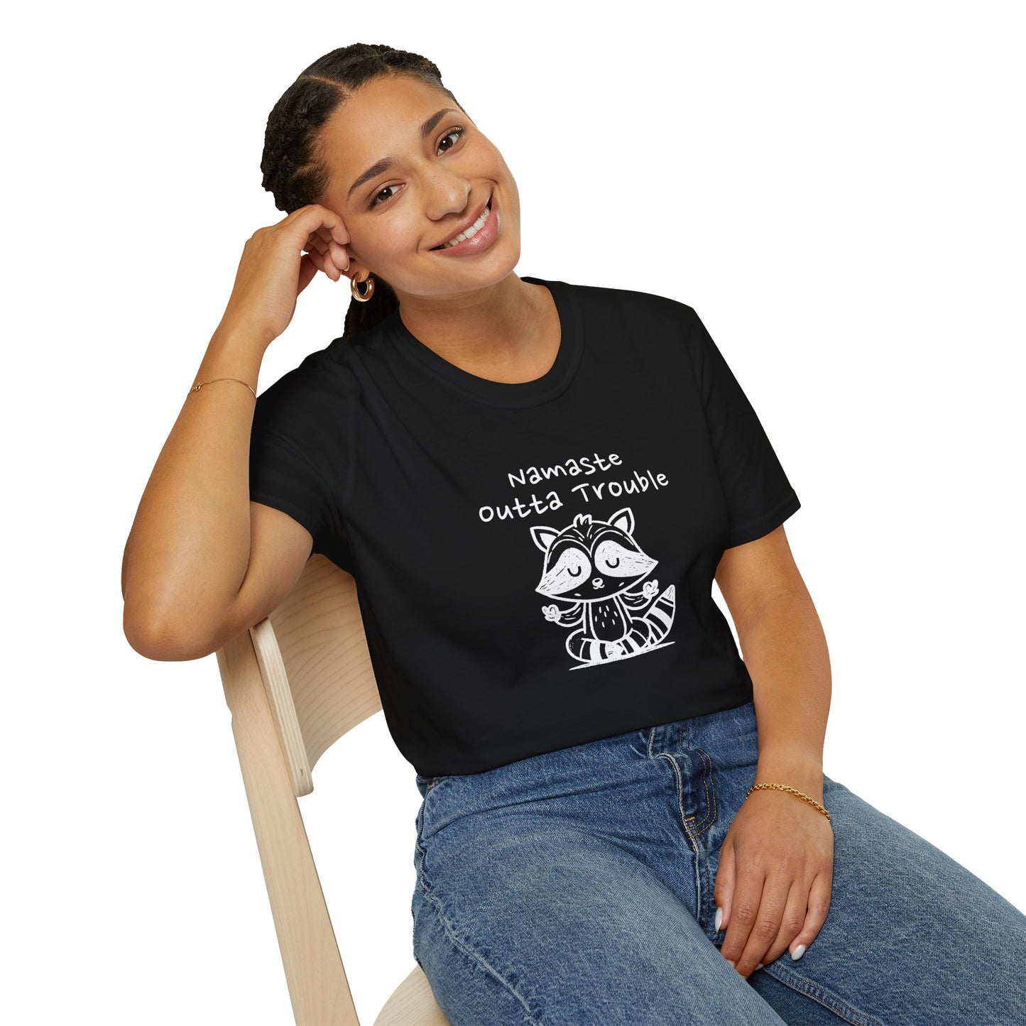 Namaste Outta Trouble Unisex Graphic T-Shirt