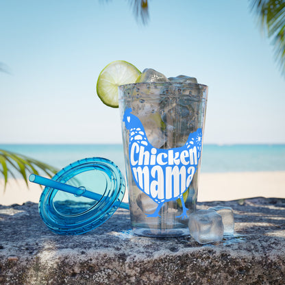 Chicken Mama 16oz Insulated Tumbler with Straw