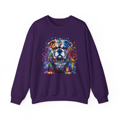 Colorful Bulldog Unisex Crewneck Sweatshirt