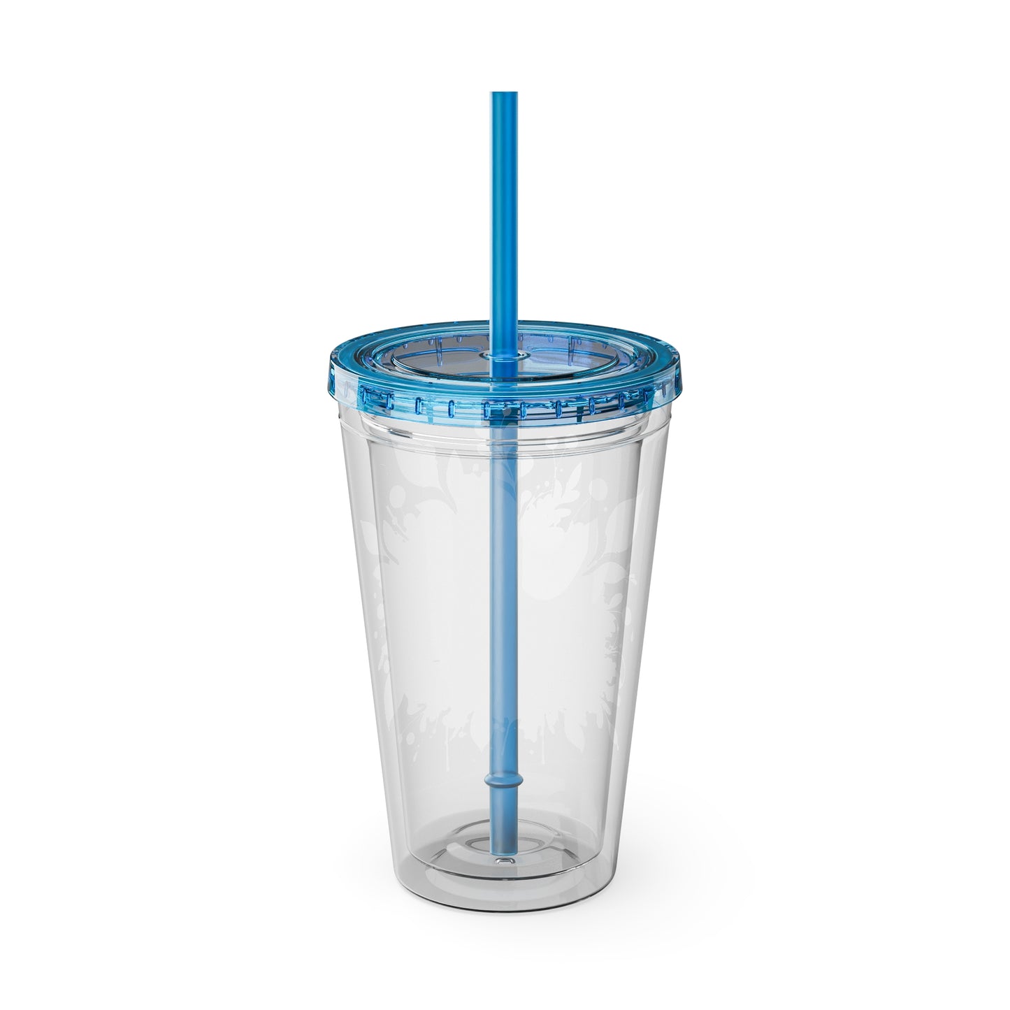 Rainbow Floral Explosion 16oz. Insulated Tumbler with Straw