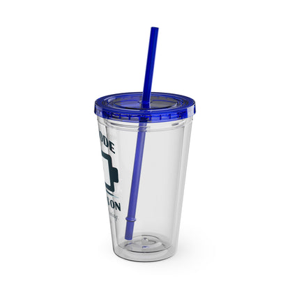 Mom Mode Always On 16oz Insulated Tumbler with Straw