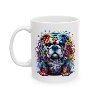 Colorful Bulldog Ceramic Mug