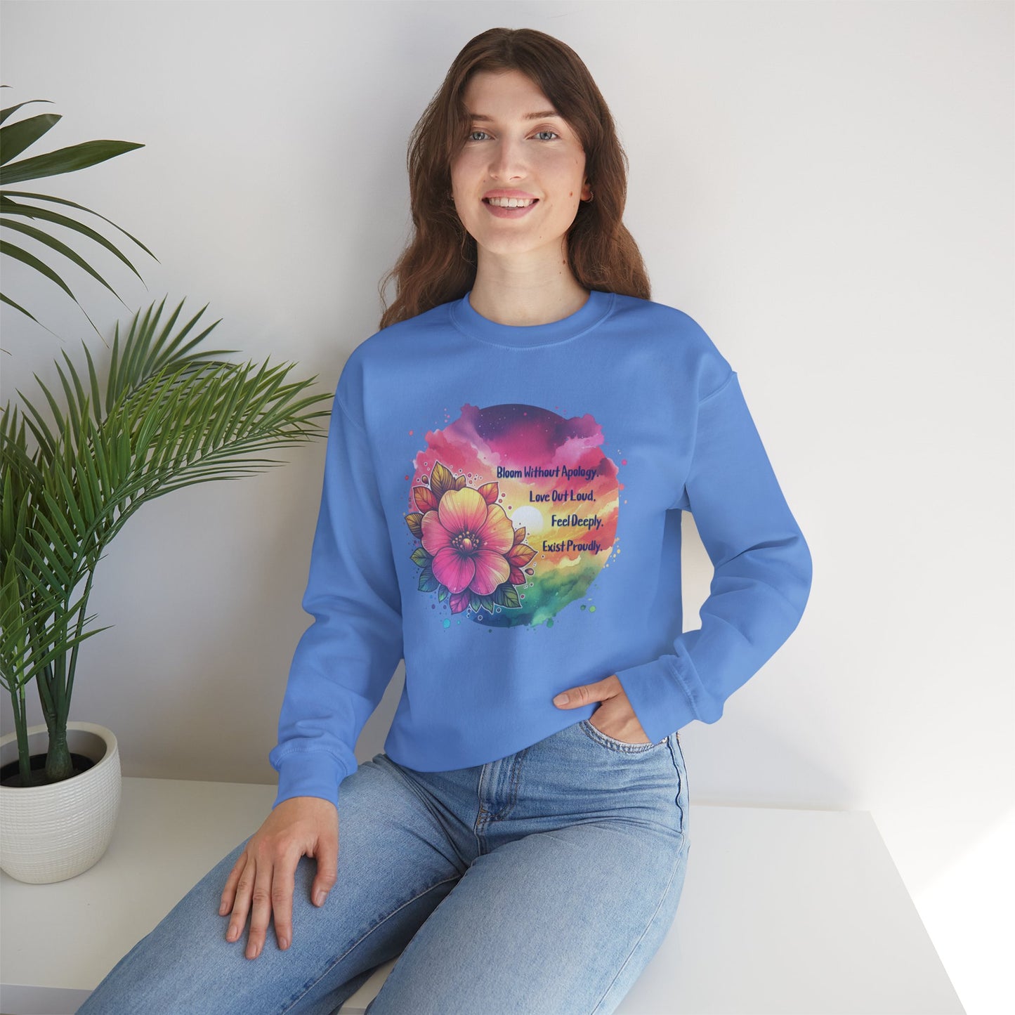 Bloom Without Apology Unisex Crewneck Sweatshirt