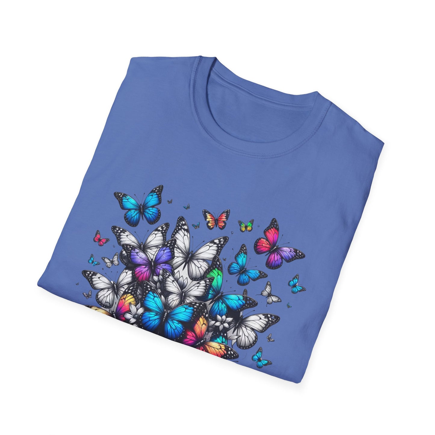 Colorful Butterfly Cluster Unisex Graphic T-Shirt