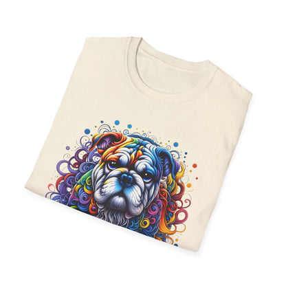 Colorful Bulldog Unisex Graphic Tee