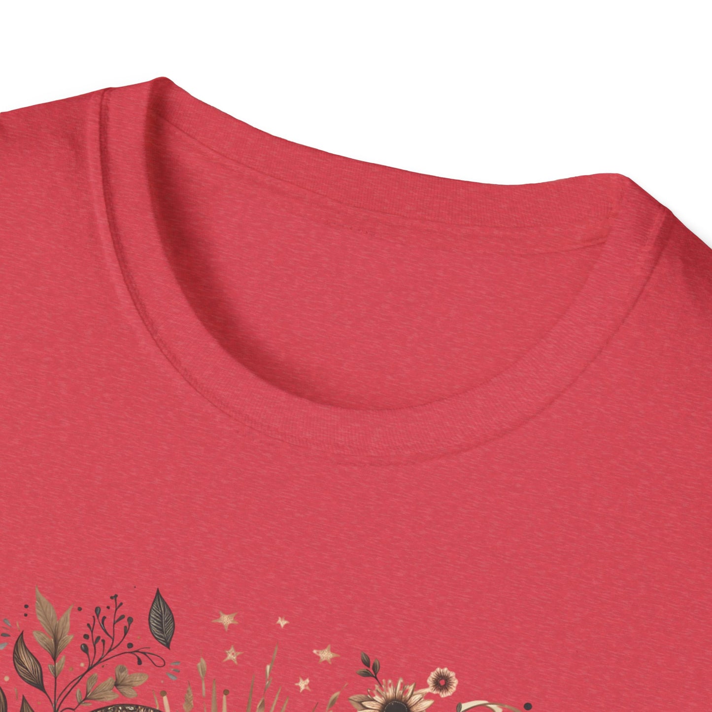 Boho Floral Moon Unisex Graphic T-Shirt