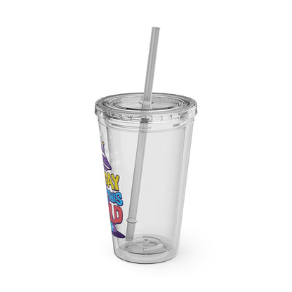 Too Gay for This World 16oz. Insulated Tumbler with Straw