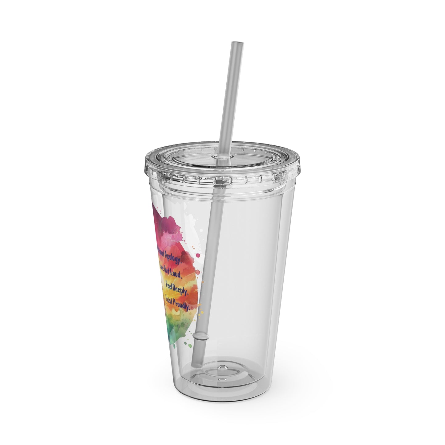Bloom Without Apology 16oz. Insulated Tumbler with Straw