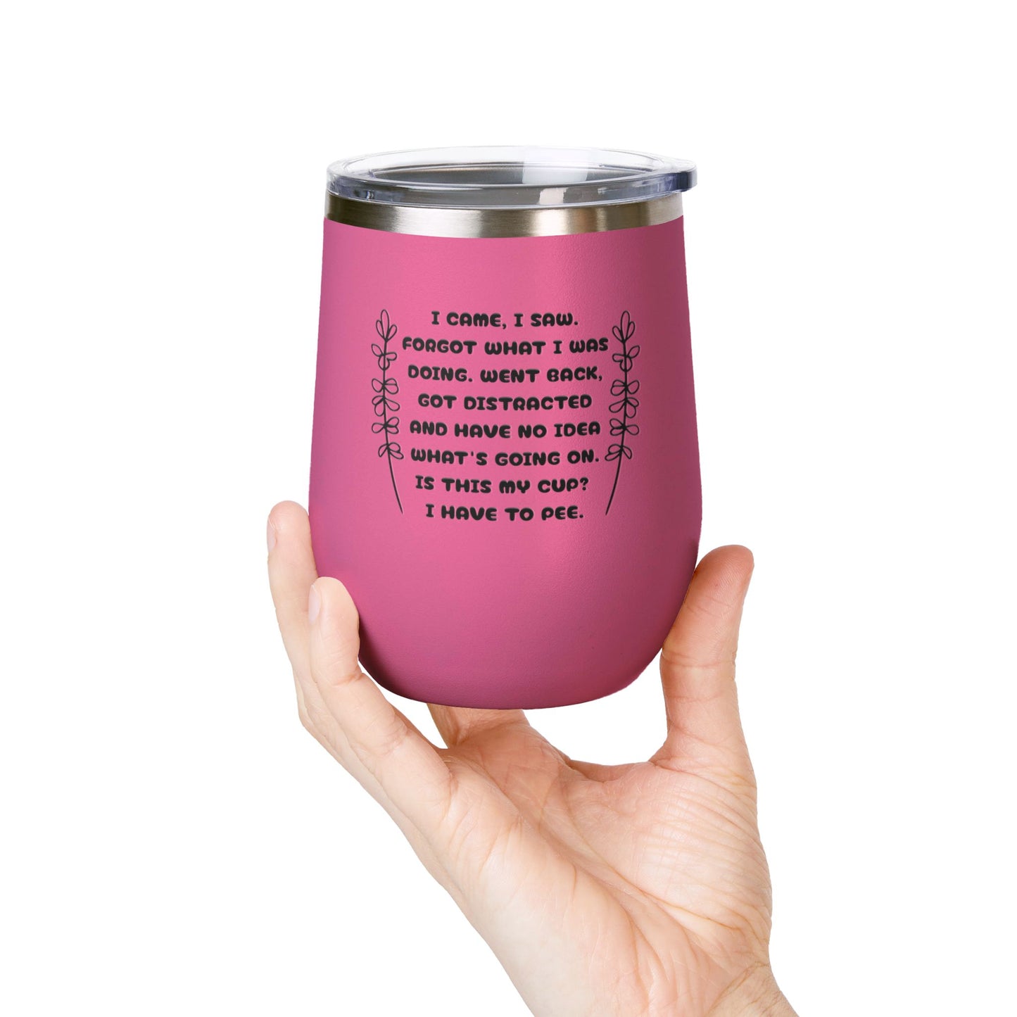 Scatterbrain 12oz Insulated Wine Tumbler
