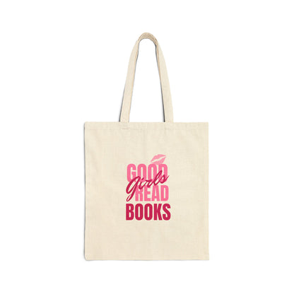 Good Girls Read Books Cotton Canvas Tote Bag
