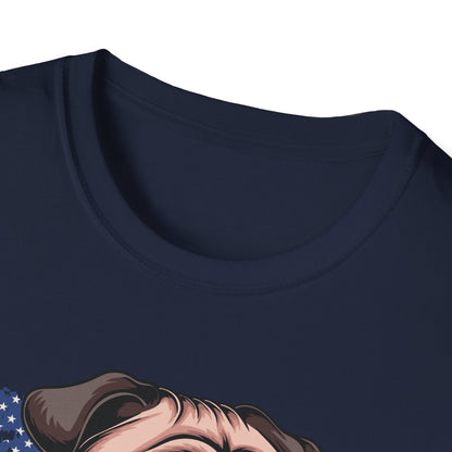 Patriotic Pug Dog USA Unisex Graphic T-Shirt