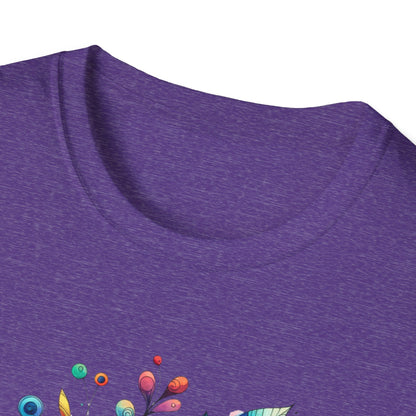 Rainbow Floral Explosion Unisex Graphic T-Shirt