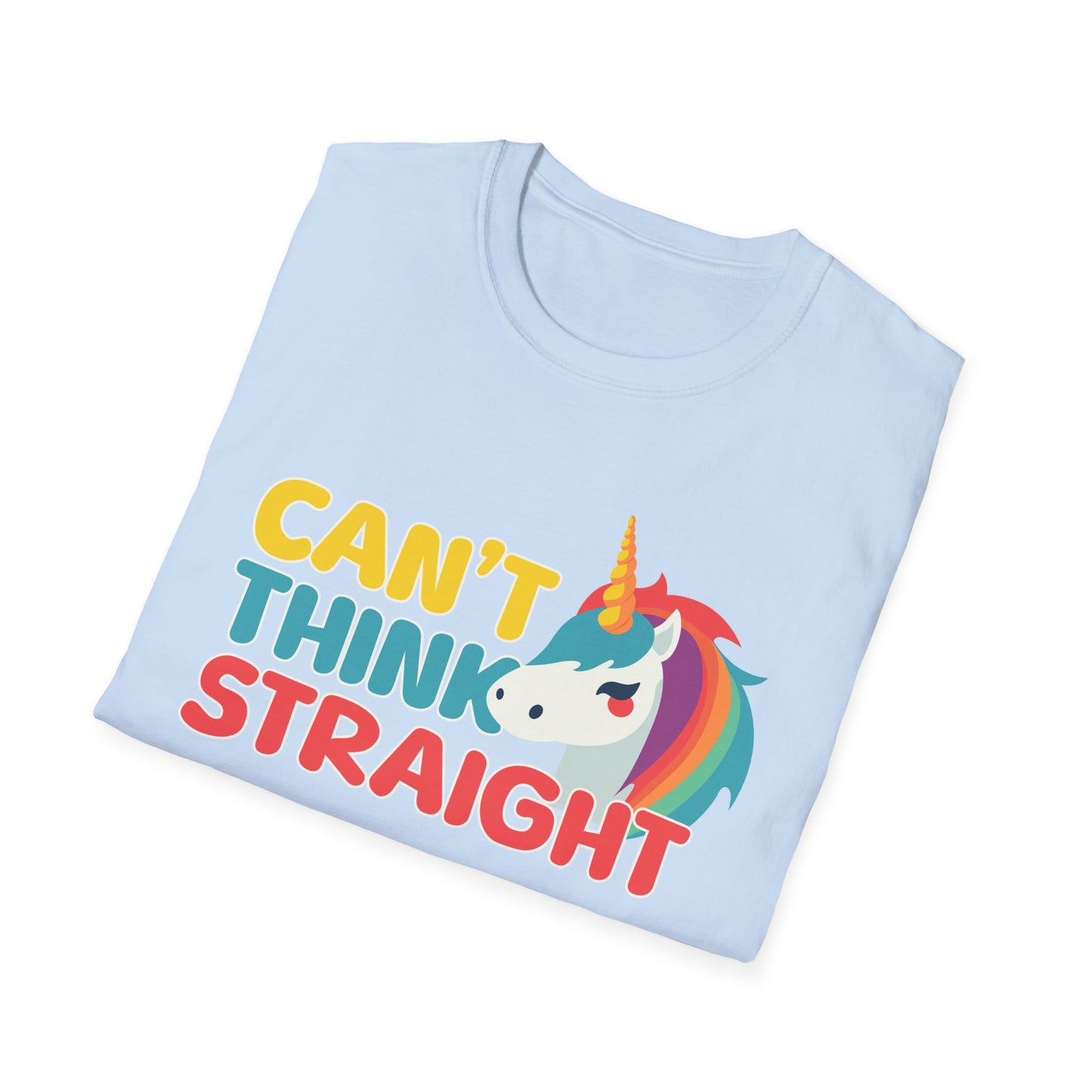 Unicorn Can't Think Straight Unisex Graphic T-Shirt