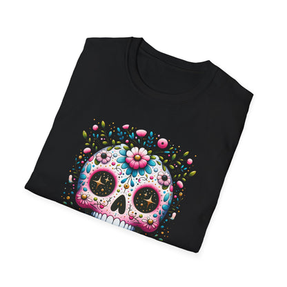 Floral Sugar Skull Unisex Graphic T-Shirt