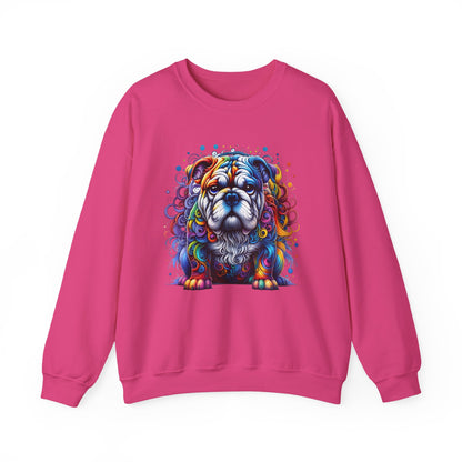 Colorful Bulldog Unisex Crewneck Sweatshirt