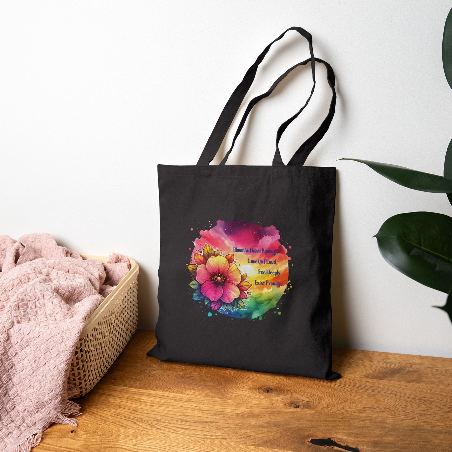 Bloom Without Apology Cotton Canvas Tote Bag