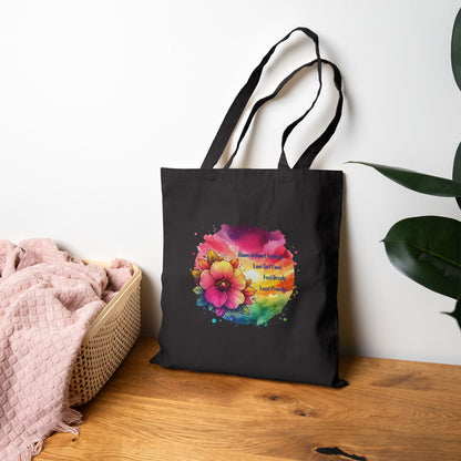 Bloom Without Apology Cotton Canvas Tote Bag
