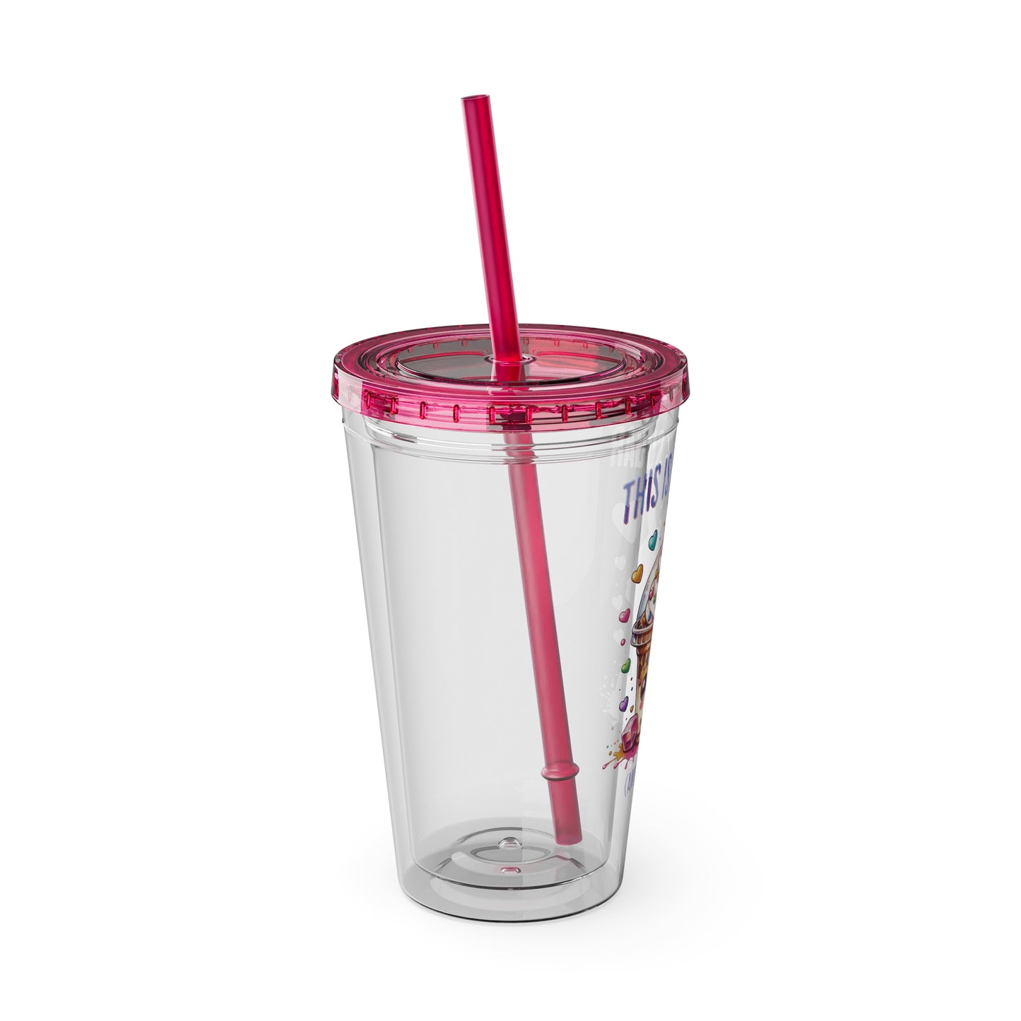 90% Sugar 16oz Insulated Tumbler with Straw
