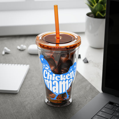 Chicken Mama 16oz Insulated Tumbler with Straw