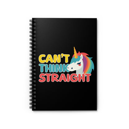 Unicorn Can't Think Straight Spiral Journal Notebook