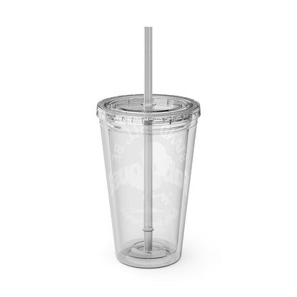 Stand Tall, Be Fabulous Flamingo 16oz Insulated Tumbler with Straw