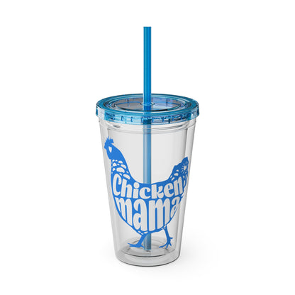 Chicken Mama 16oz Insulated Tumbler with Straw
