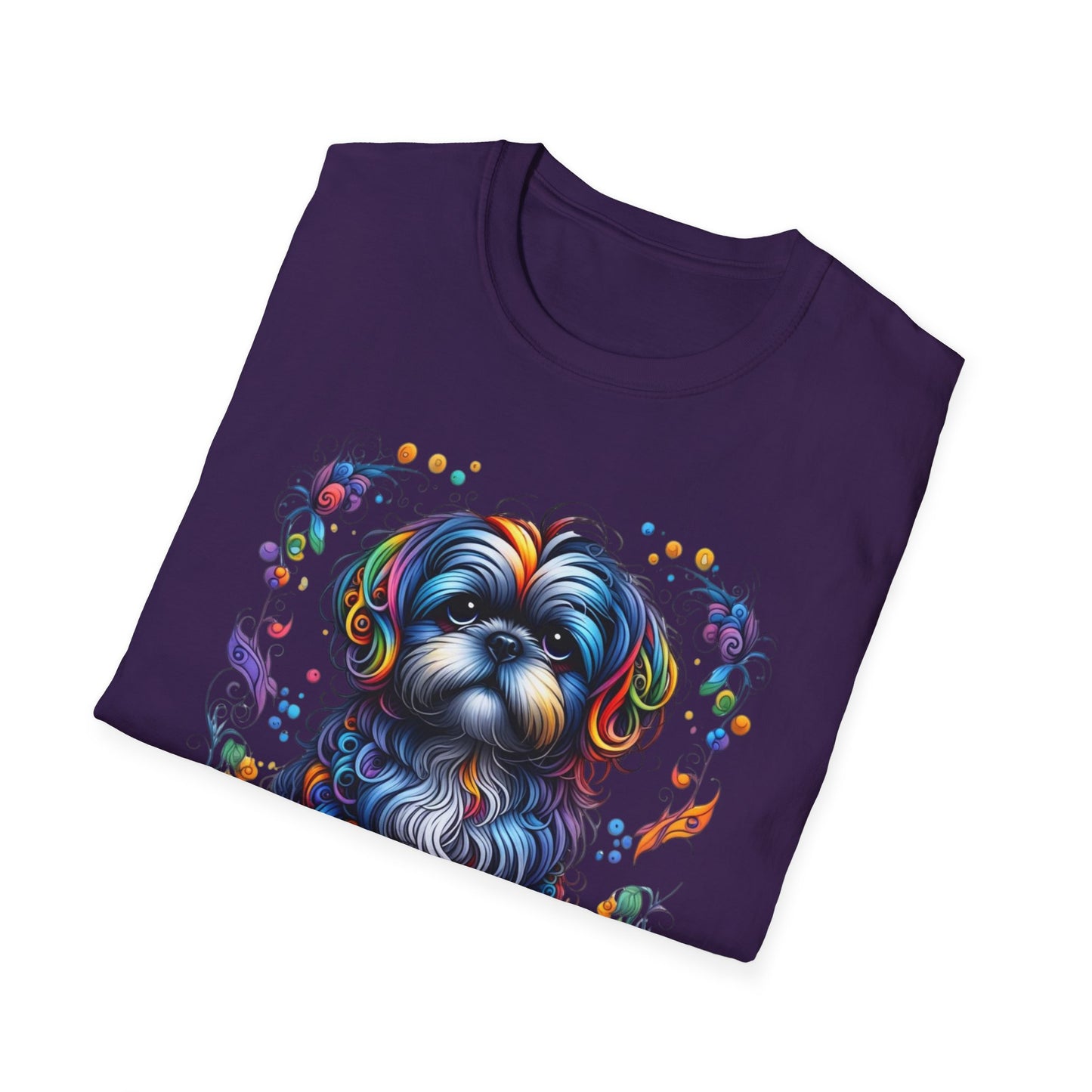 Colorful Shih Tzu Unisex Graphic T-Shirt