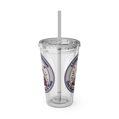 Living the Dream 16oz Insulated Tumbler with Straw