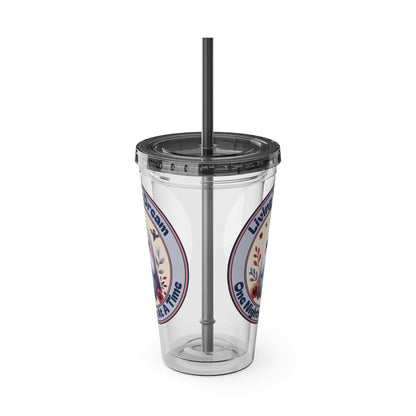 Living the Dream 16oz Insulated Tumbler with Straw
