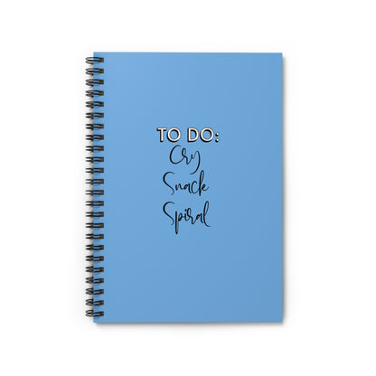 'To Do: Cry, Snack, Spiral' Journal Notebook