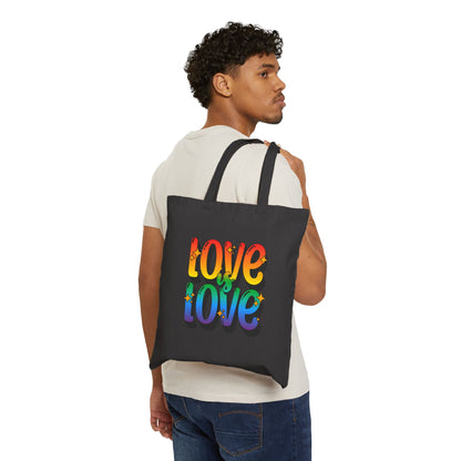 Love is Love Rainbow Canvas Tote Bag