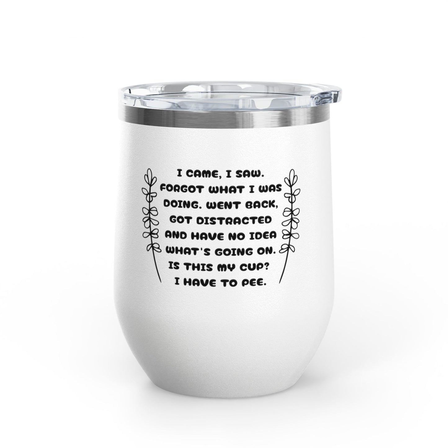 Scatterbrain 12oz Insulated Wine Tumbler