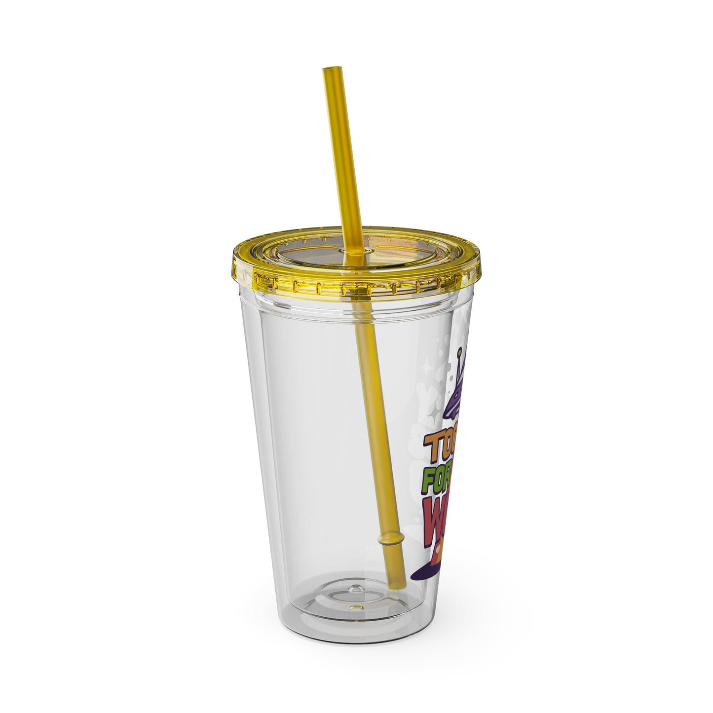 Too Gay for This World 16oz. Insulated Tumbler with Straw