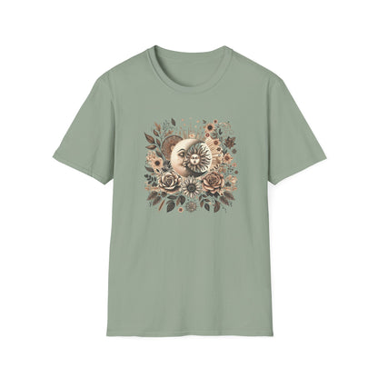 Boho Floral Moon Unisex Graphic T-Shirt