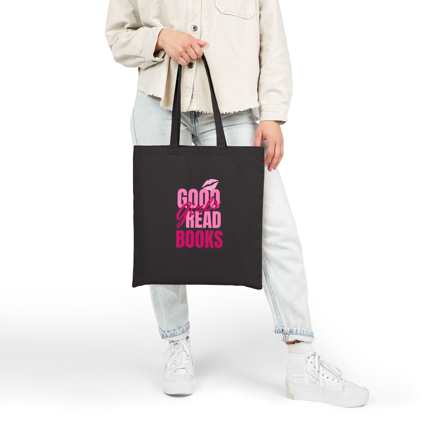 Good Girls Read Books Cotton Canvas Tote Bag