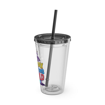 Too Gay for This World 16oz. Insulated Tumbler with Straw
