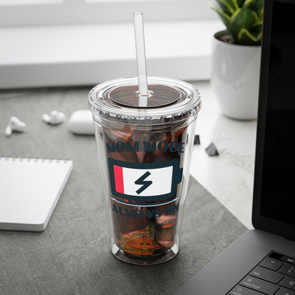 Mom Mode Always On 16oz Insulated Tumbler with Straw