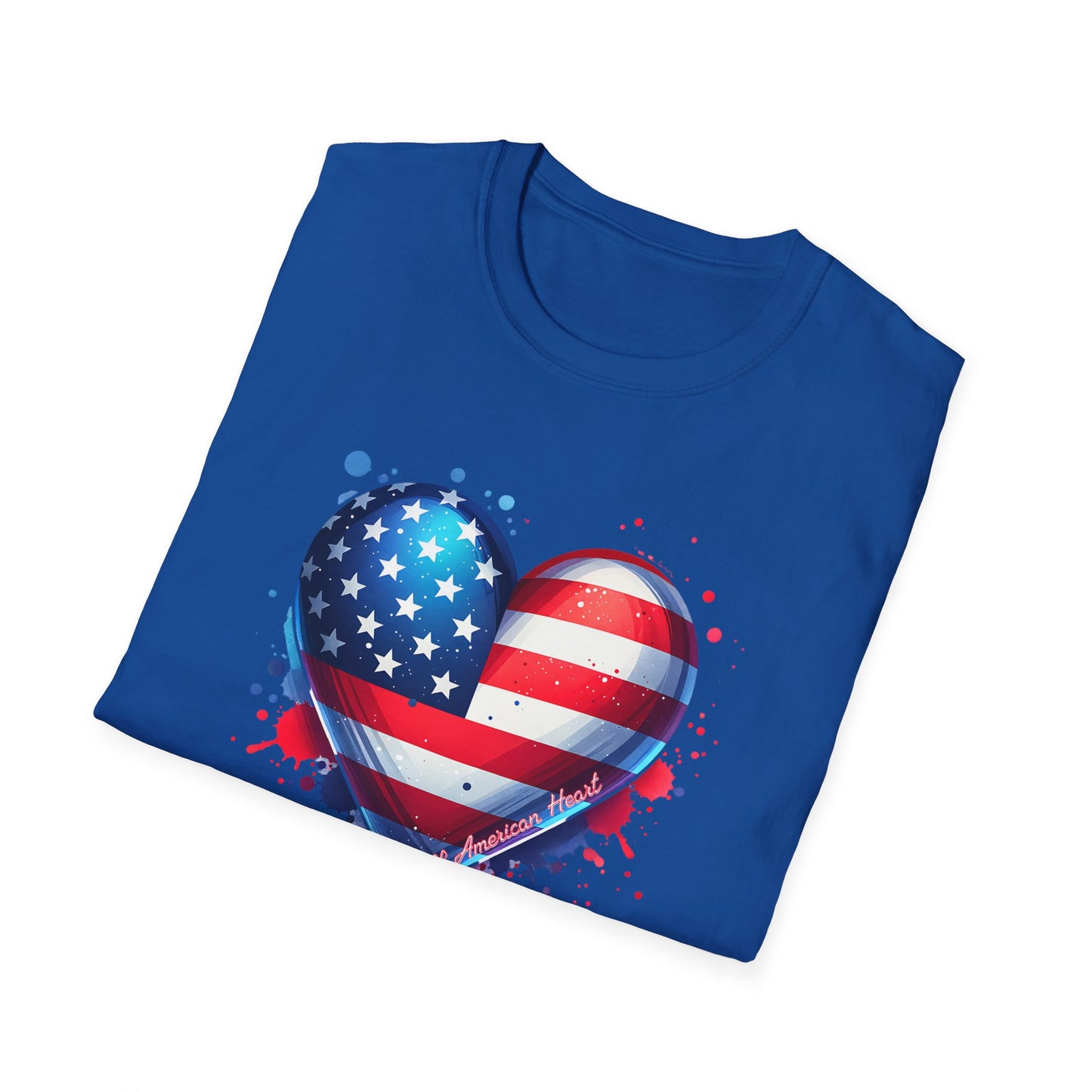 All American Heart Patriotic Unisex Graphic T-Shirt