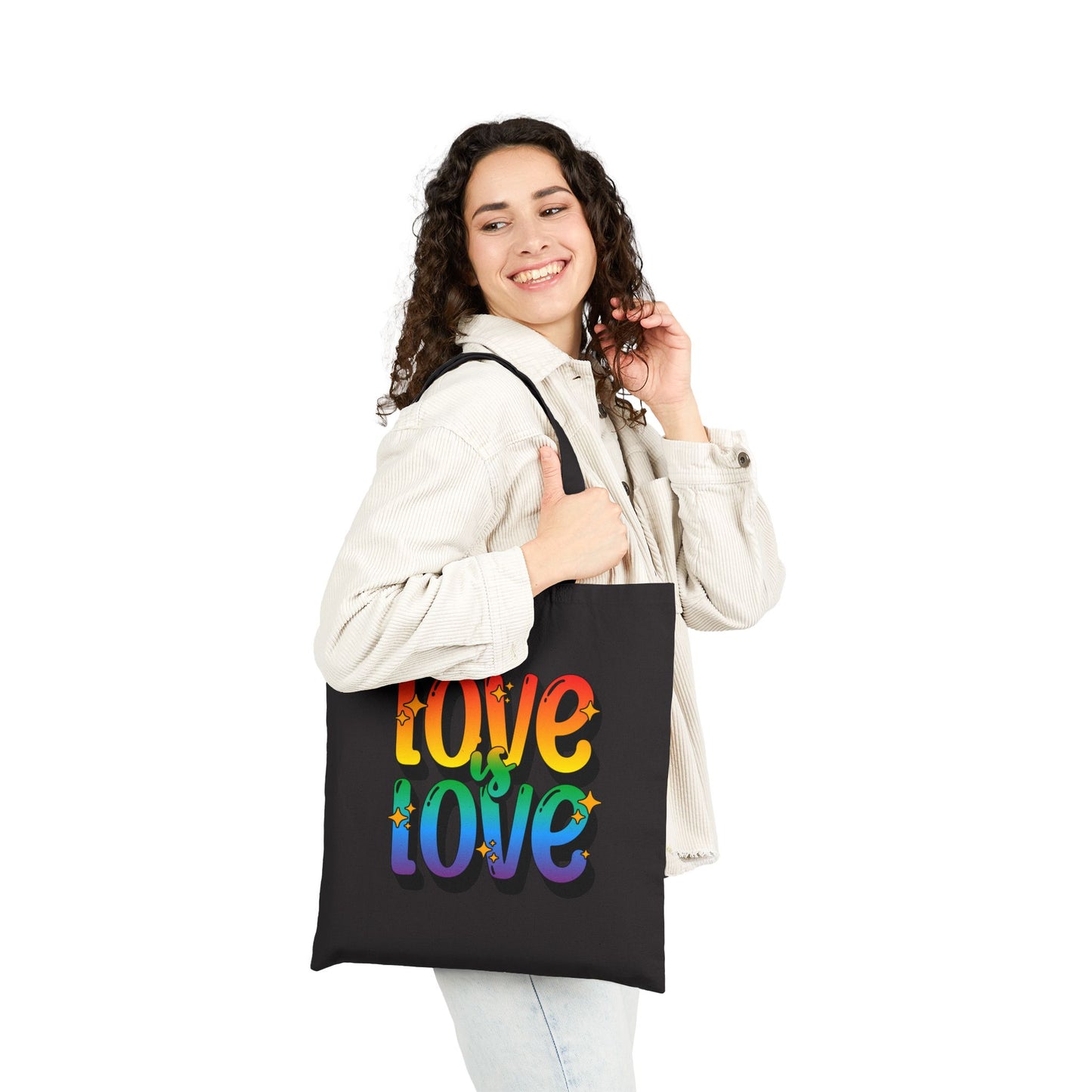 Love is Love Rainbow Canvas Tote Bag
