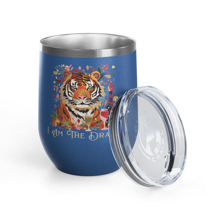 I Am The Drama Tiger 12oz Insulated Wine Tumbler