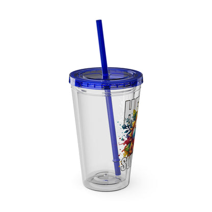 Hello Summer 16oz Insulated Tumbler with Straw