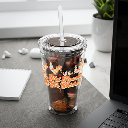 Not Hoarding If It's Chickens 16oz. Insulated Tumbler with Straw